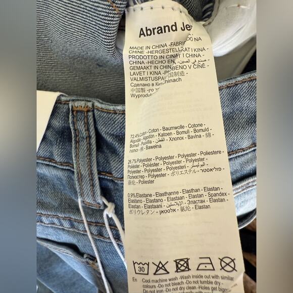 Abrand Jeans 94 High Slim Dalia Straight Leg Mid Vintage Indigo Womens 26 New - Picture 8 of 8